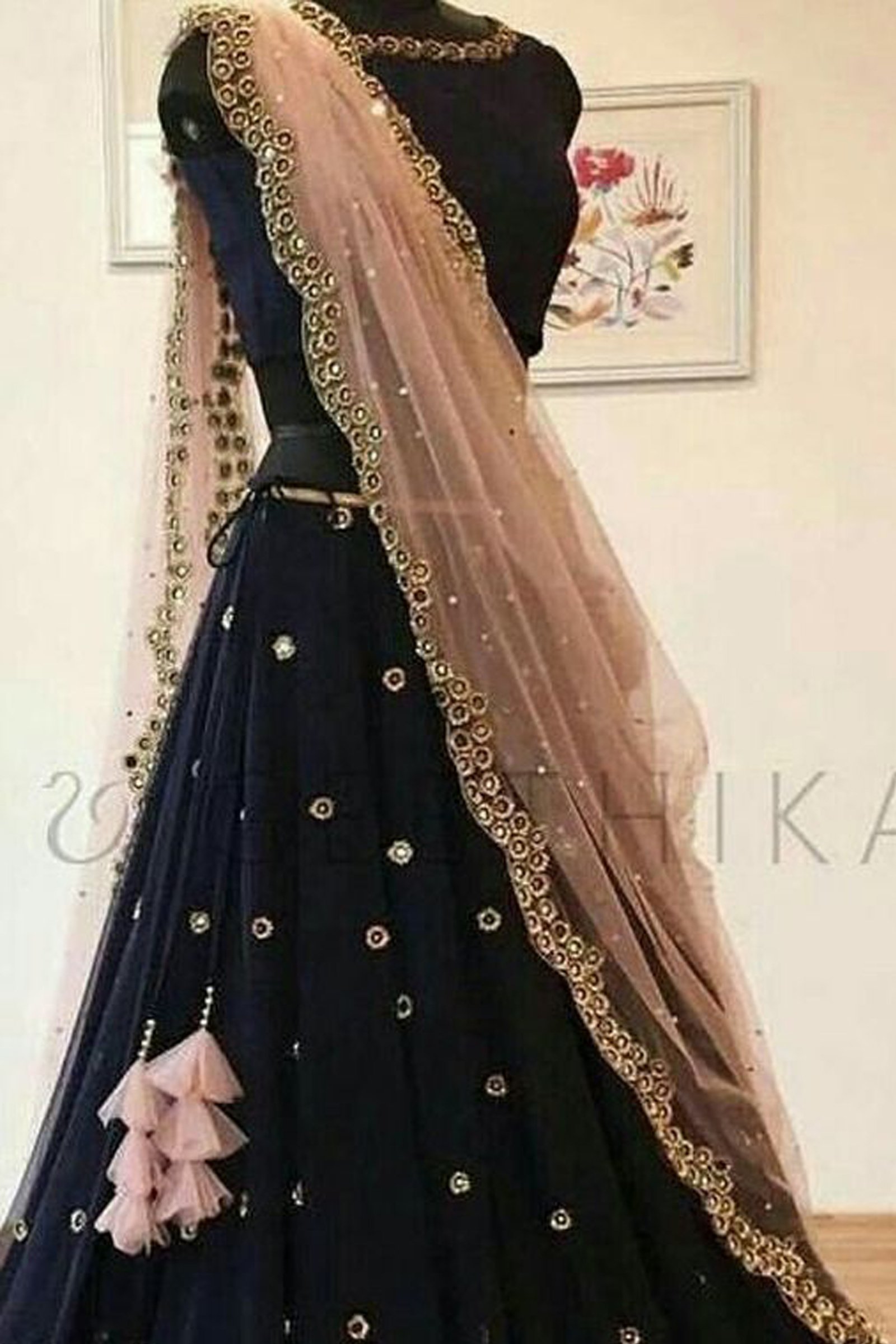 black dress design pakistani 2018