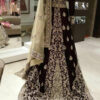 Custom Made Pakistani Wedding Dress In Black Color CODE: ZBride-02