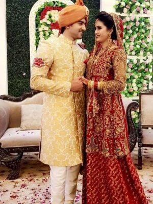 Embroidered Designer Red Indian Bridal Lehenga #BN1223 | Red bridal dress, Red  bridal lehenga pakistani, Indian wedding dress red