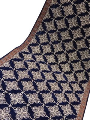 Blue Color Embroidered Velvet Shawl Wholesale
