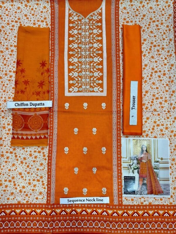 Orange Color Pakistani Cotton Suits Online