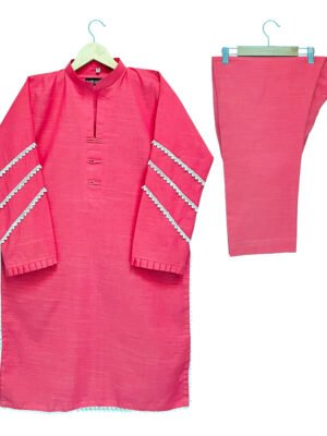 Dark Pink Khaddar 2-Piece Designer Suit