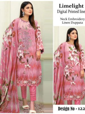 Light Pink Color Linen Salwar Kameez