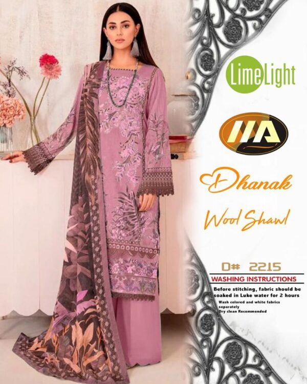 Pinkish Red Color Dhanak Suit