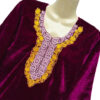 Plum Color Velvet Pakistani Embroidered Kurti