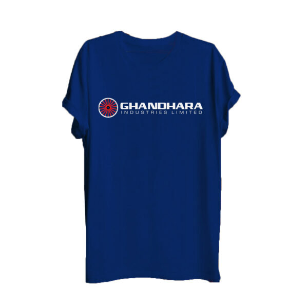 Blue Color Work T-Shirts With Company Logo