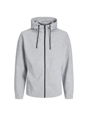Grey Full Zip-Up Hoodie Over Face Wholesale