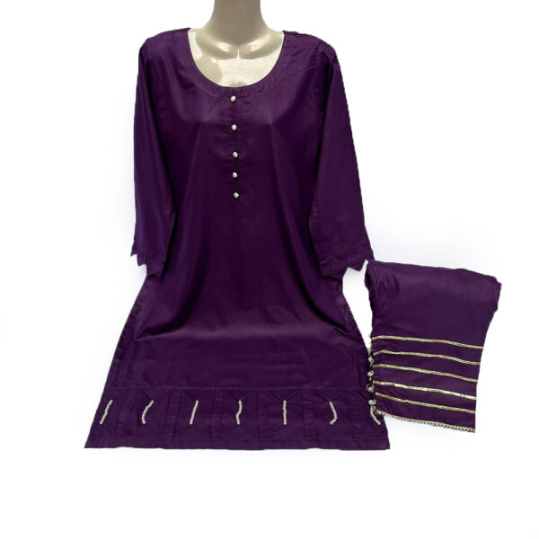 Purple Color Pakistani 2 Piece Suit Stitched