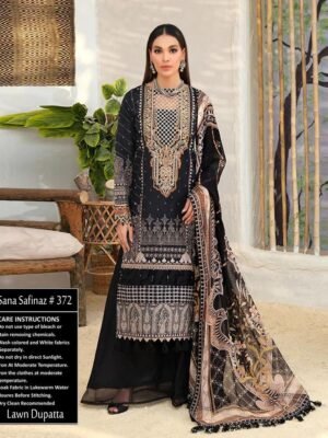 Black Embroidered 3 Piece Pakistan Lawn Suits