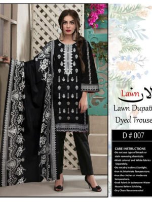 Black-White Pakistani Lawn Suits