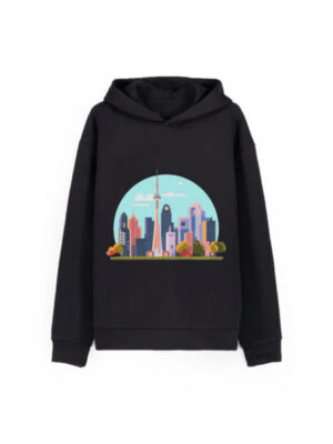 Printed Black Wholesale Hoodie