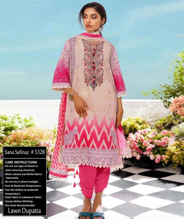 Pinkish Grey Embroidered Lawn Suits In Pakistan
