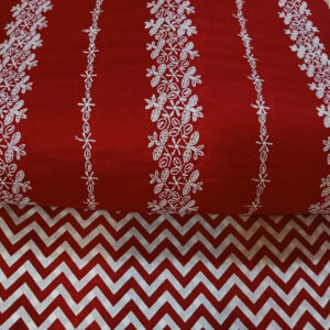 Red Devil Chickankari Embroidered Ladies 2pc Suit