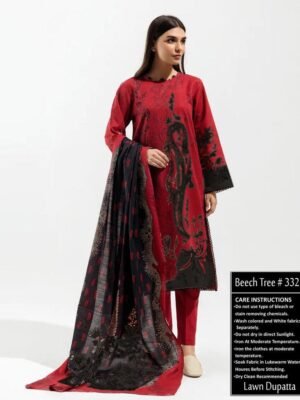 Reddish Embroidered Lawn Suits In Pakistan