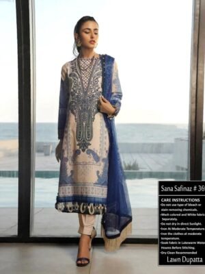 Soft Amber Embroidered Pakistani Lawn Suits