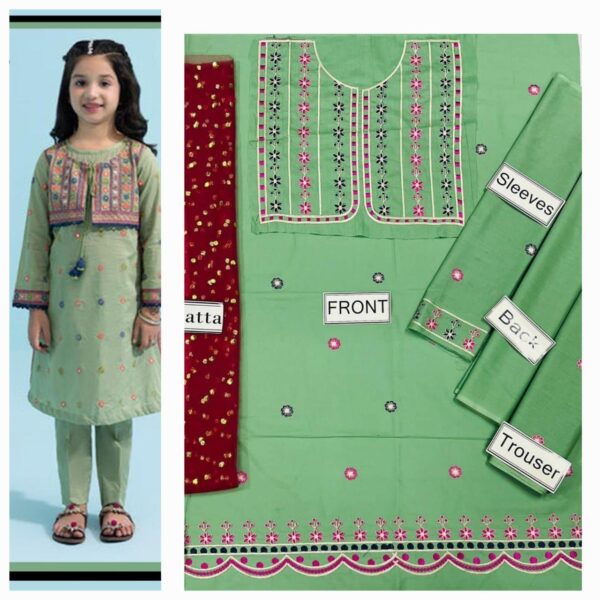 Soft Green Pakistani Kids Dresses For Wedding