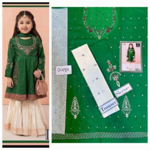 Spring Green Party Dress For Girl