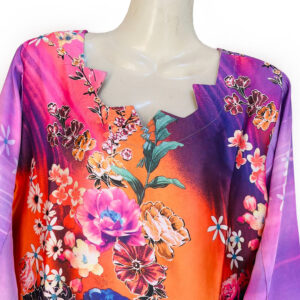 Multi Color Readymade Digital Printed Silk Kurti