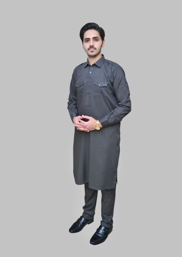 Davy Grey men shalwar kameez design