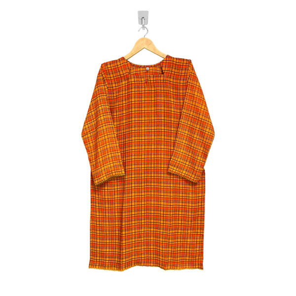 Blaze Orange Readymade Printed Pakistani Kurti UK