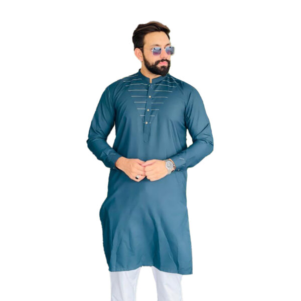 Bluish Cyan Men's Pakistani Wholesale Salwar Kameez