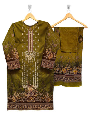 Green Color Ladies 3pc Wholesale Pakistani Suits