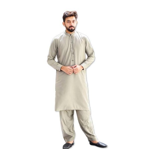 Grey Men's Wholesale Pakistani Salwar Kameez