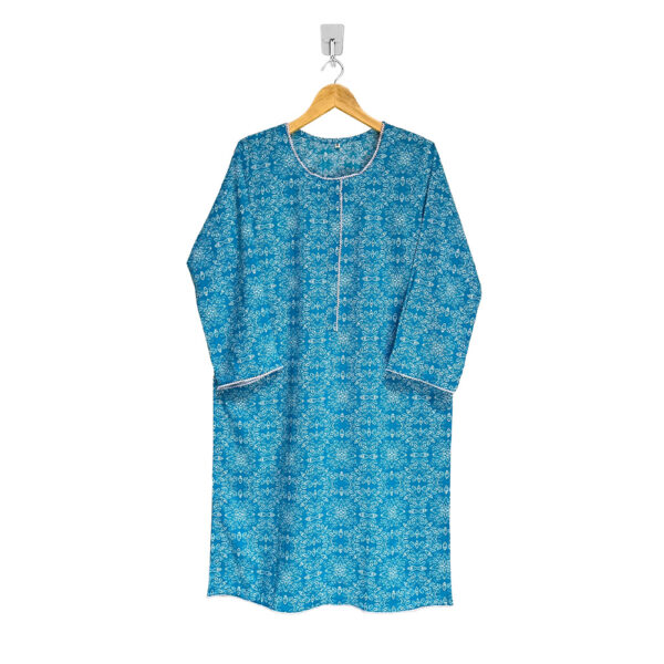 Nice Blue Ready To Wear Pakistani Kurti Wholesale