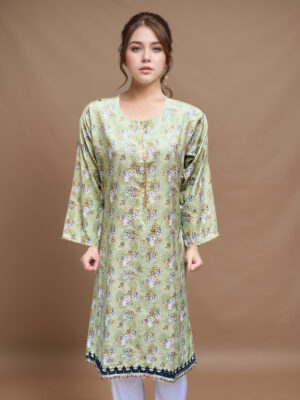 tan-green-lawn-embroidered-wholesale-kurtis