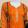 Bright Orange pakistani wholesale linen suits