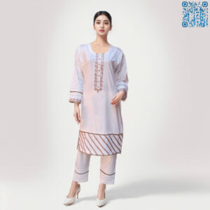 Crisp White pakistani wholesale co ord sets