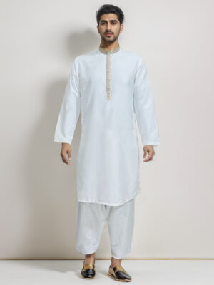 Off-White mens shalwar kameez