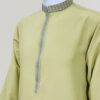 Olive Green embroidered pakistani mens shalwar kameez