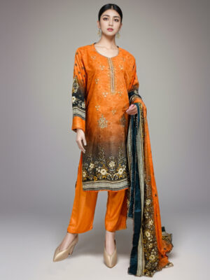 Dusty Orange linen suits wholesale pakistan