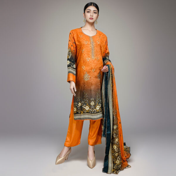 Dusty Orange linen suits wholesale pakistan