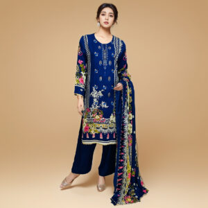 Midnight Blue pakistani wholesale linen suits