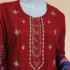 Rose Red pakistani wholesale linen suits