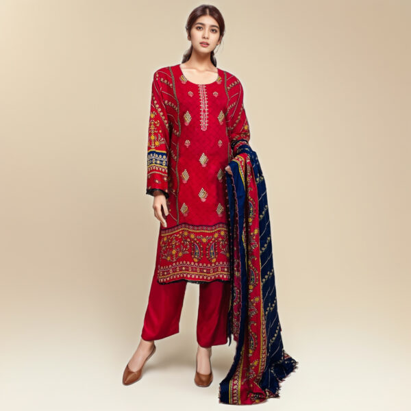 Venetian Red pakistani linen suits wholesale