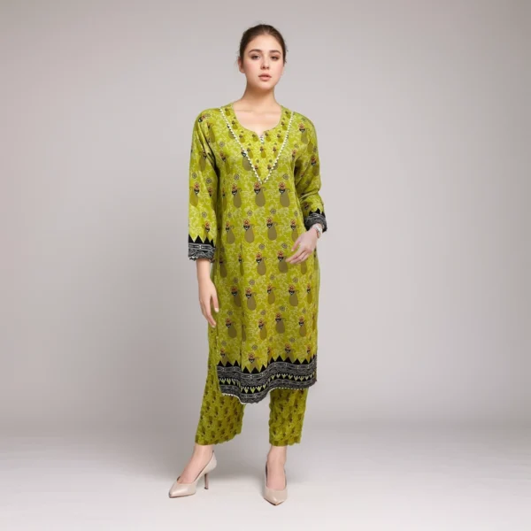 Barf Green Pakistan wholesale linen 2pc suit