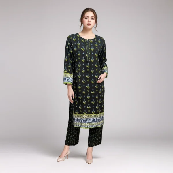 Black Pakistani linen 2Pc suit wholesale