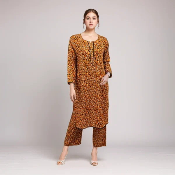 Brick Orange Linen 2Pc suit wholesale Pakistan