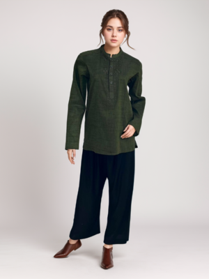 Dark Jungle green short kurti wholesale