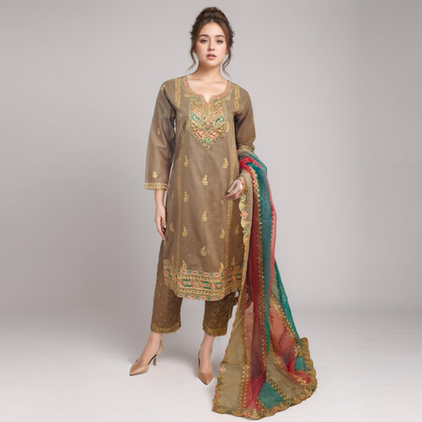 Light Brown Linen Suits wholesale Pakistan