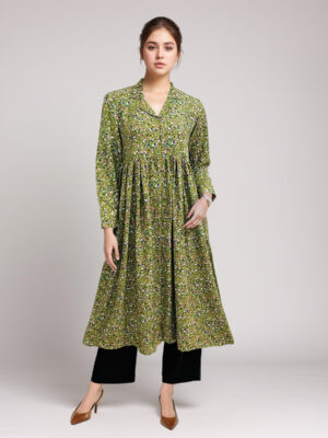 Olive green short kurti UK