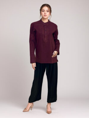 Wine Berry Ready made Pakistani kurti UK