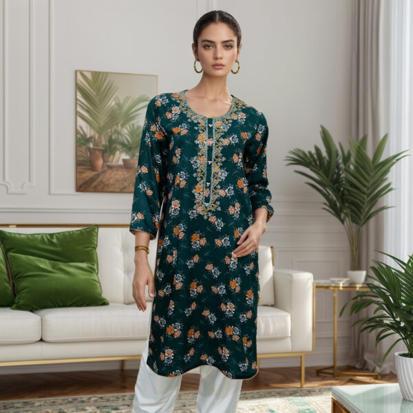 Dark Green pakistani kurtis wholesale