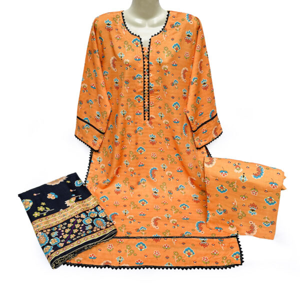 Dull Orange pakistani linen suits wholesale