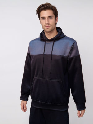 Black and Grey wholesale polyester hoodies