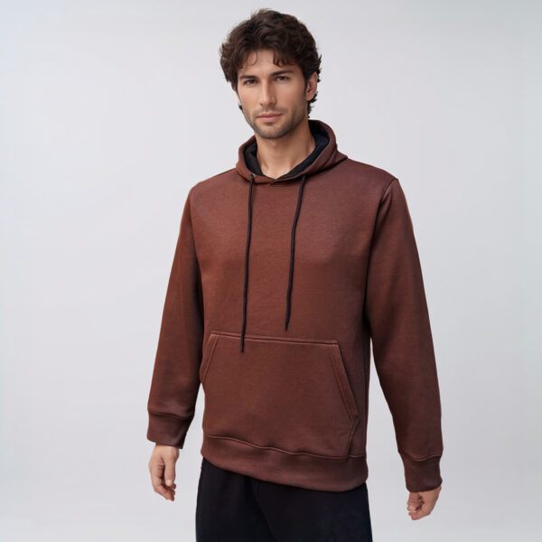 Brown Cotton Blank Hoodie Wholesale