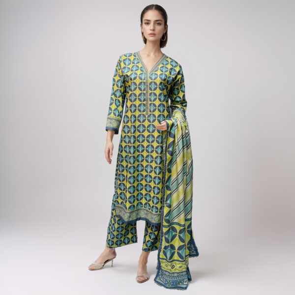 Lemon pakistani wholesale linen suits